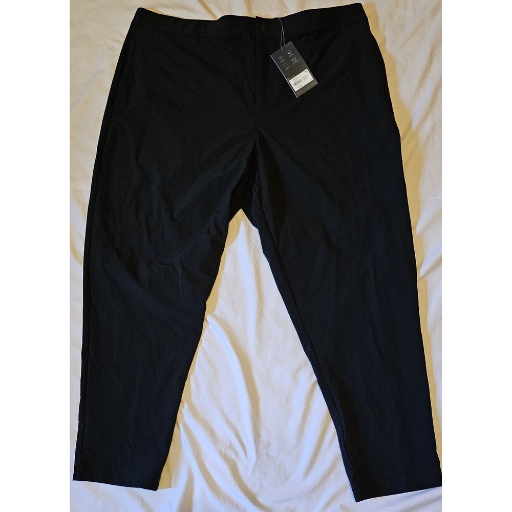NWT VRST Limitless Collection Men's Slim Fit Tapered Pant Pure Black 2XL